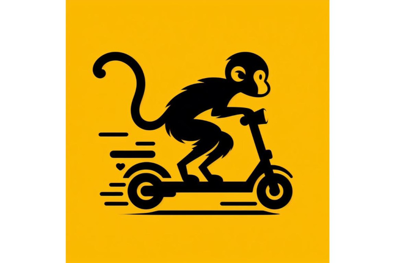 4-cartoon-monkey-riding-a-scooter