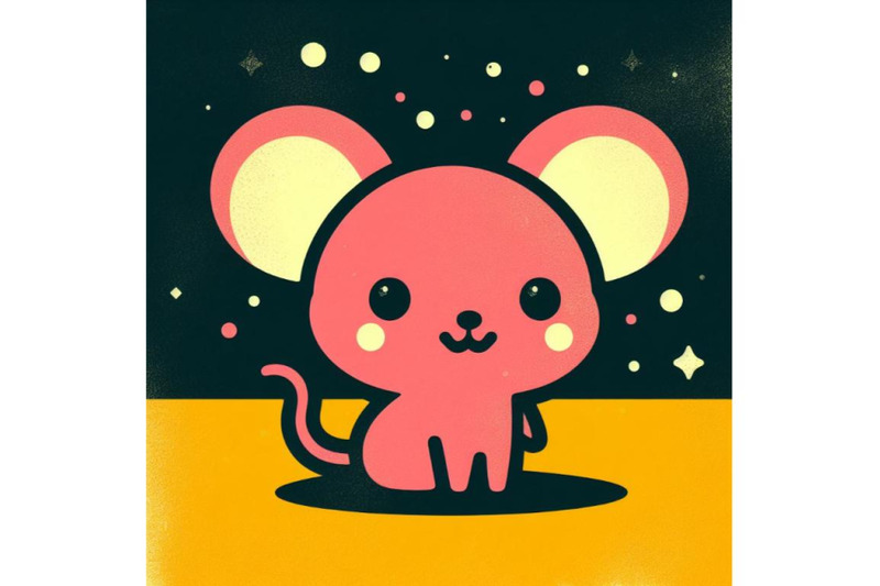 4-cartoon-pink-little-mouse