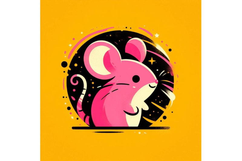 4-cartoon-pink-little-mouse