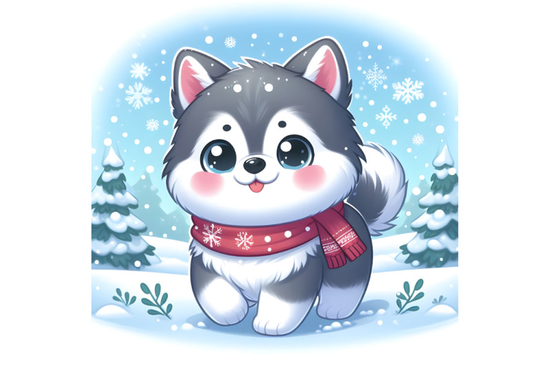 4-cute-adorable-husky-in-snowfall