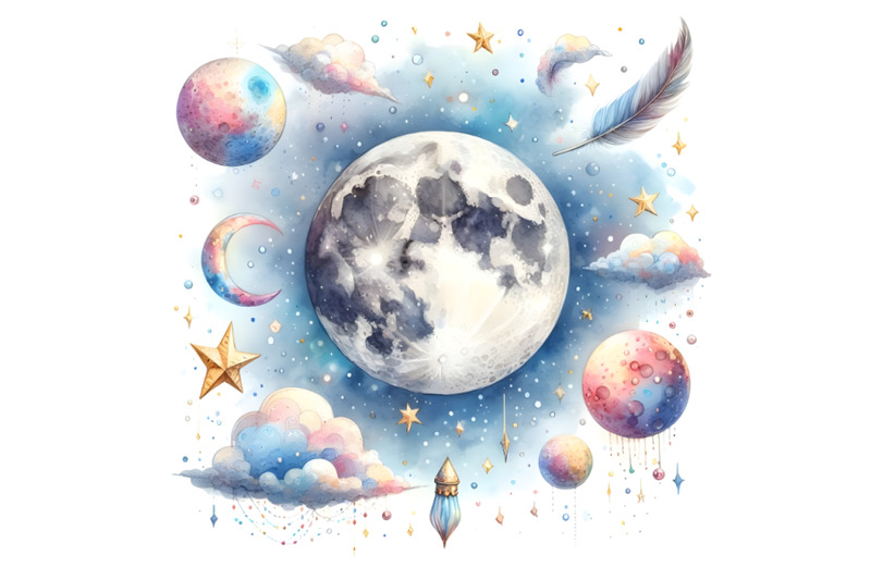 4-hand-drawn-moon-watercolor-illustration