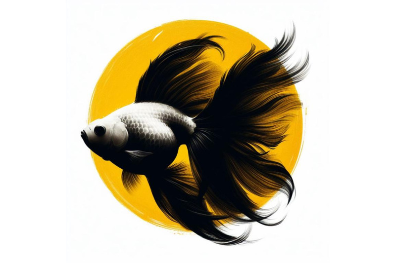 4-one-goldfish-isolated-on-a-white-background
