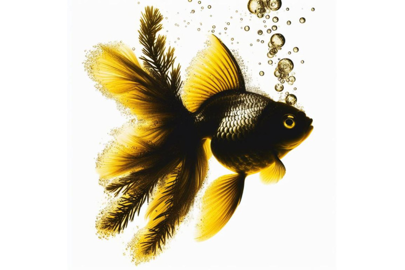 4-one-goldfish-isolated-on-a-white-background
