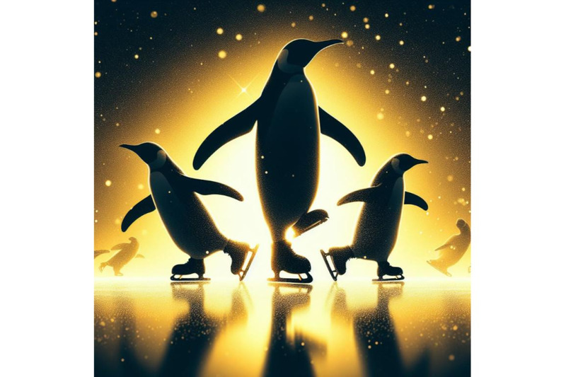4-penguins-ice-skating