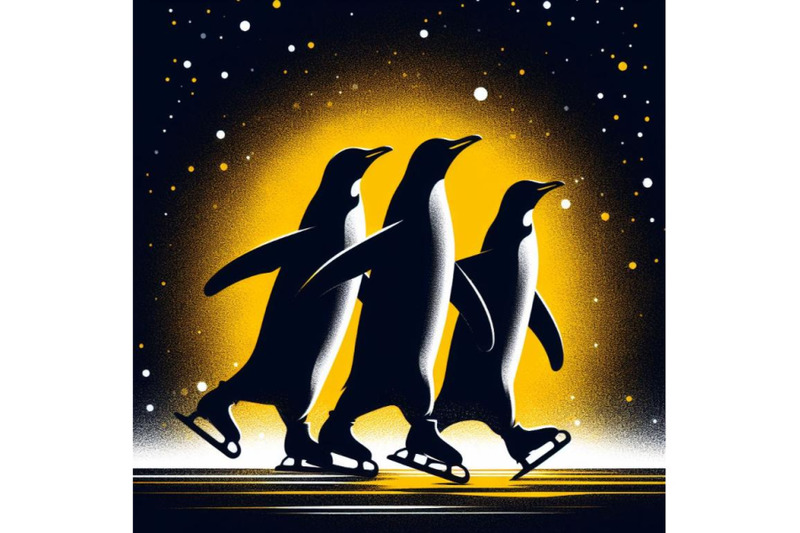 4-penguins-ice-skating