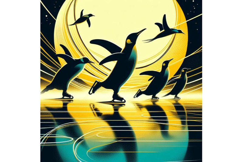 4-penguins-ice-skating