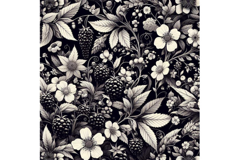 4-seamless-floral-background-with-blackberry-fruits-and-flowers