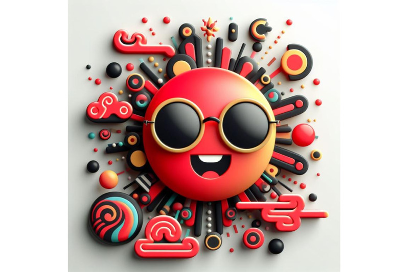 4-3d-realistic-happy-smiling-cute-sun-vector-with-colorful-sunglasses