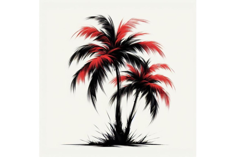 4-coconut-tree-isolated-on-white-background