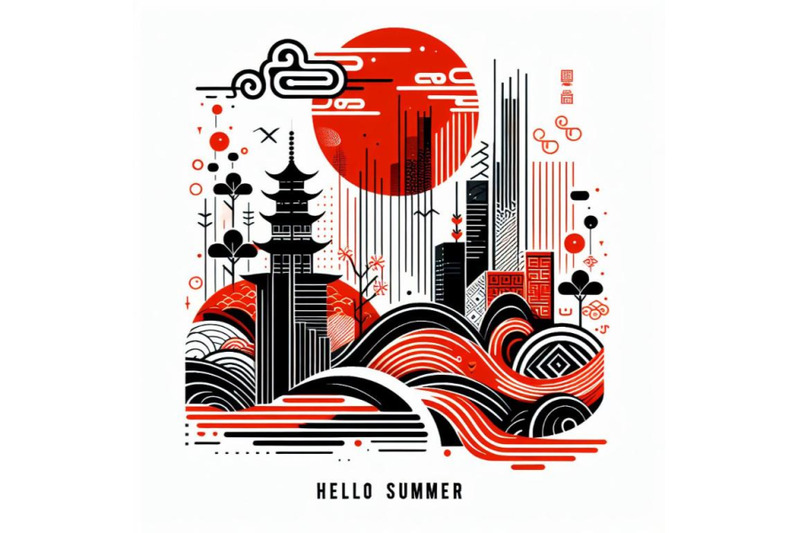 4-hello-summer-lettering-vector-illustration-on-white-background