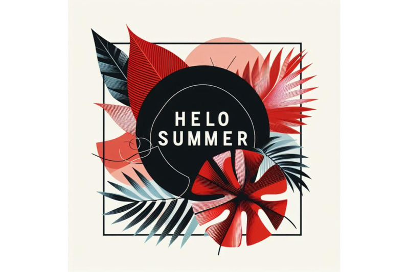 4-hello-summer-tropical-leaves-frame-vector-card-template