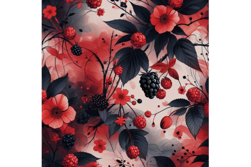 4-seamless-floral-background-with-blackberry-fruits-and-flowers