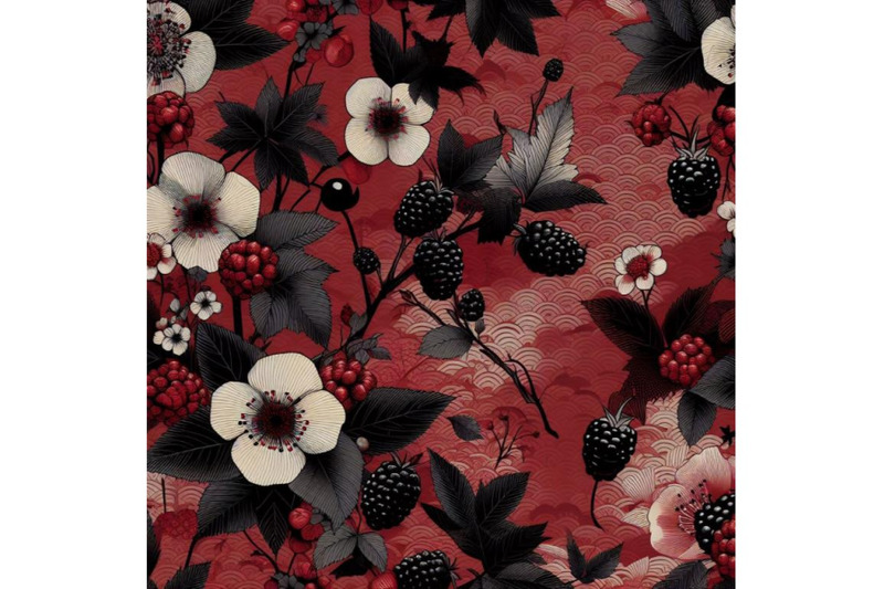 4-seamless-floral-background-with-blackberry-fruits-and-flowers