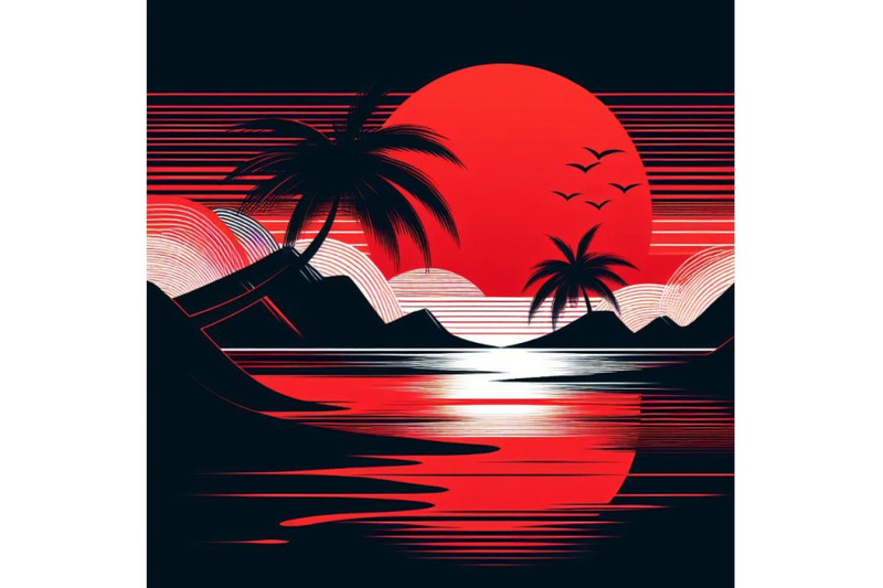 4-sunset-on-the-beach-with-palm-silhouette-vector