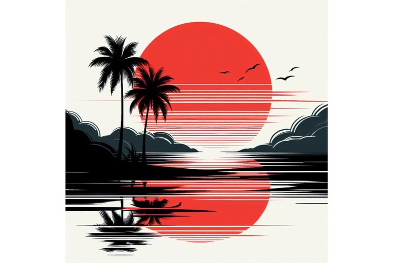 4-sunset-on-the-beach-with-palm-silhouette-vector