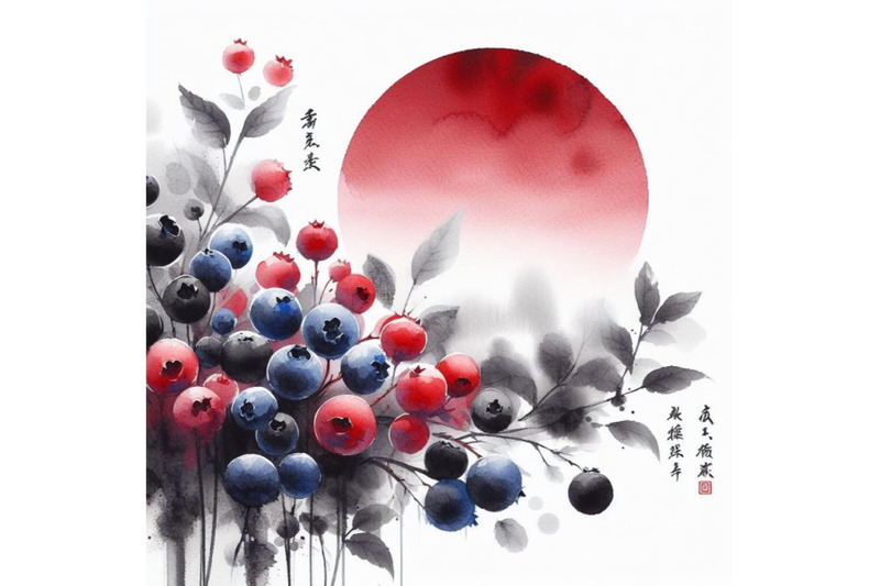 4-watercolor-blueberries-white-background