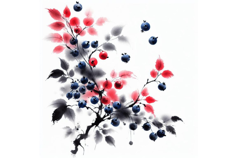 4-watercolor-blueberries-white-background