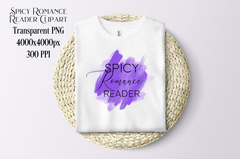 spicy-romance-reader-book-sublimation-clipart