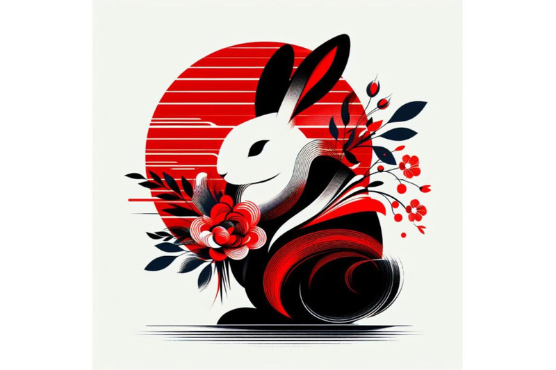 4-a-rabbit-bunny-with-a-bouquet-of-flowers-isolate-on-white-background