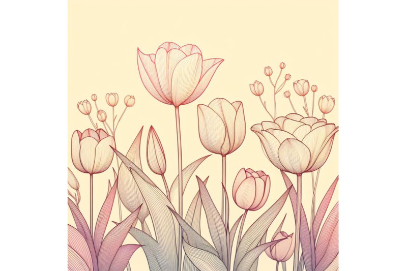 4-beautiful-tulips-for-mother-s-day-on-light-background