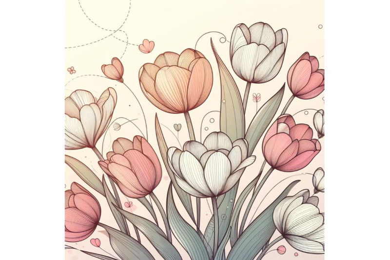 4-beautiful-tulips-for-mother-s-day-on-light-background