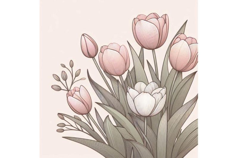 4-beautiful-tulips-for-mother-s-day-on-light-background