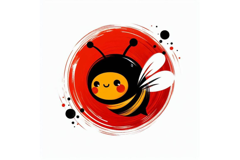 4-an-illustration-of-a-cute-bee-isolated-on-white-background