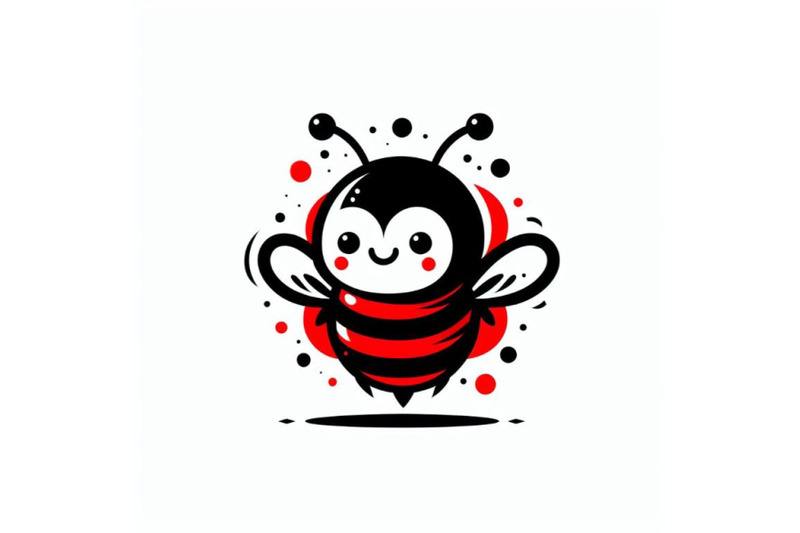 4-an-illustration-of-a-cute-bee-isolated-on-white-background