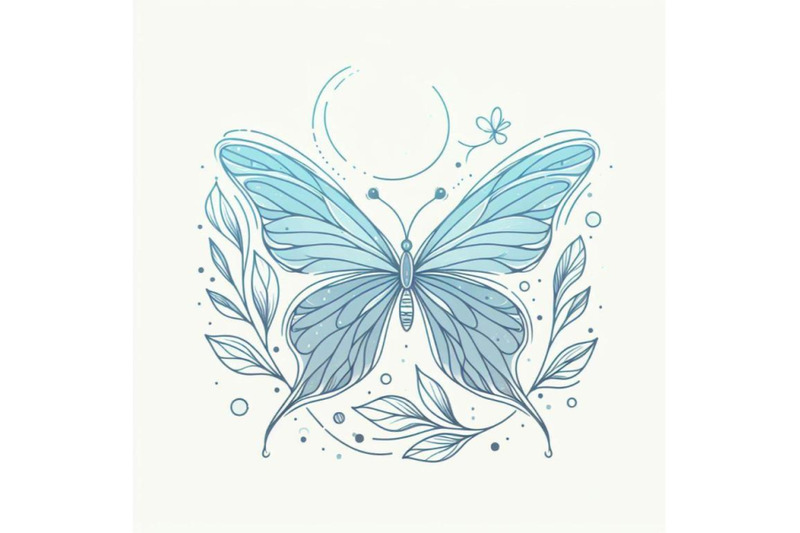 4-blue-butterfly-on-a-white-background