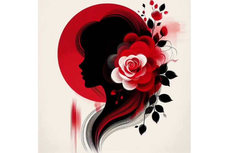 4-beautiful-girl-silhouette-with-rose