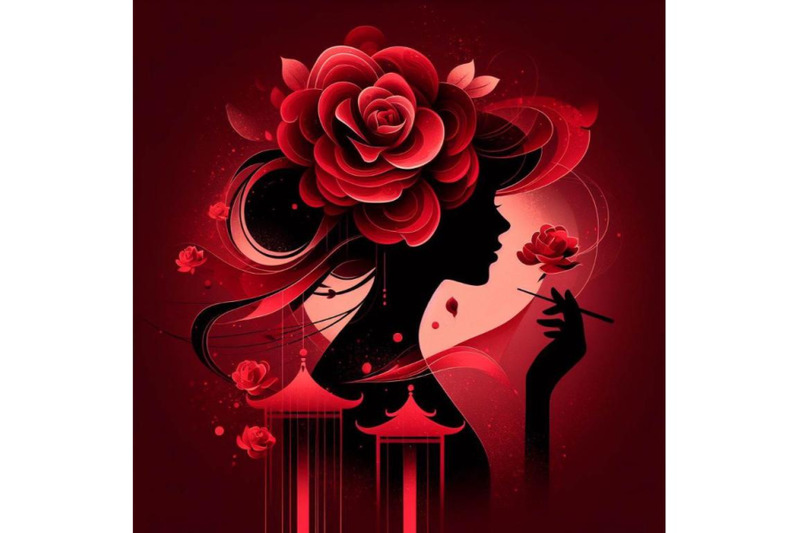 4-beautiful-girl-silhouette-with-rose