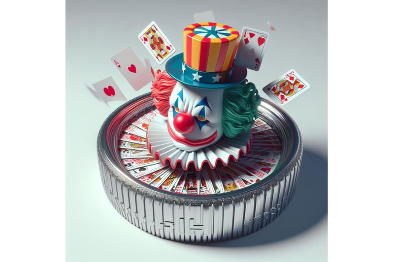 4-clown-from-circus-in-hubcap-with-playing-cards