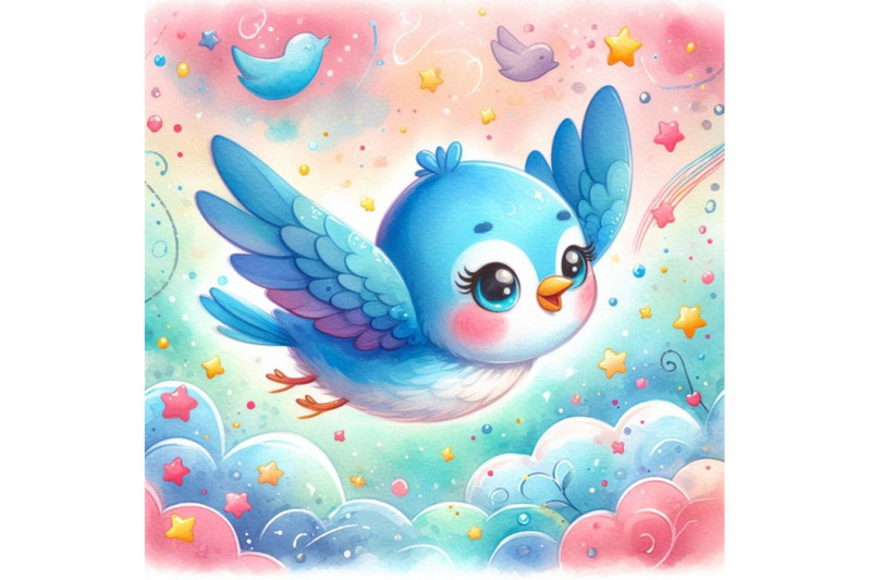 4-cute-blue-bird-cartoon-flying