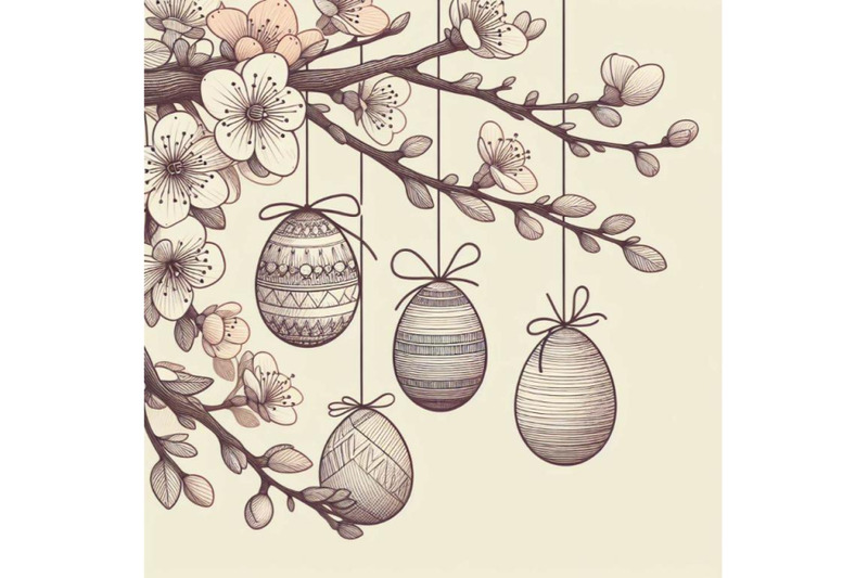 4-easter-eggs-hanging-on-plum-branch