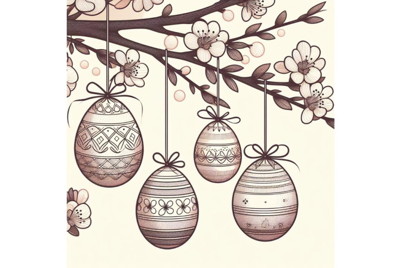4-easter-eggs-hanging-on-plum-branch