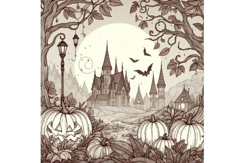 4-halloween-pumpkin-in-spooky-autumn-forest