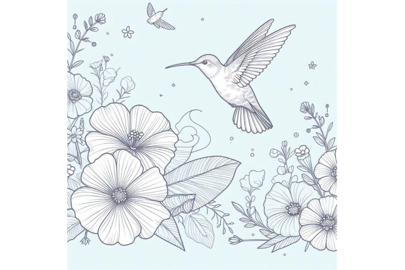 4-hummingbird-flying-around-flowers