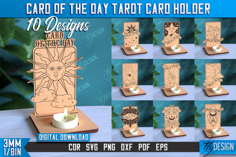 card-of-the-day-tarot-card-holder-bundle-mystical-symbols-design