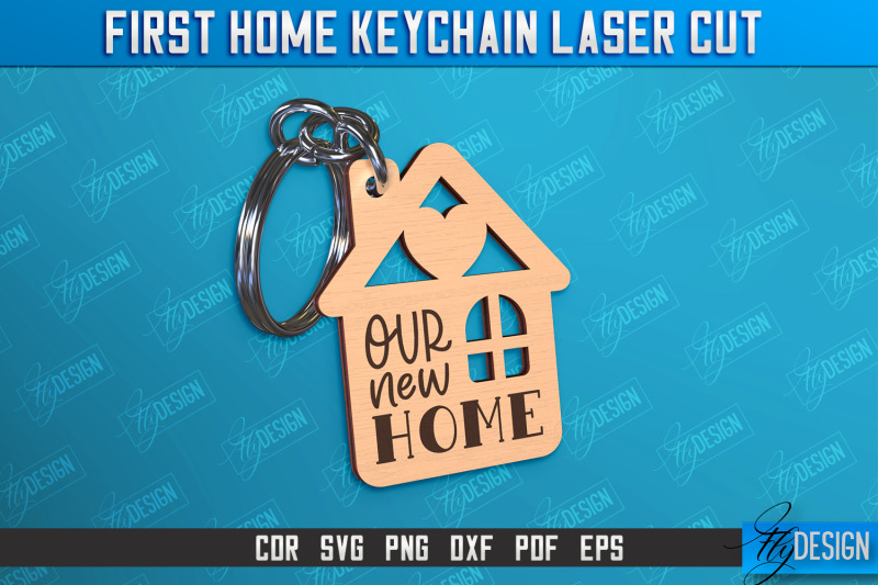 first-home-keychain-laser-cut-bundle-happy-place-housewarming-gift