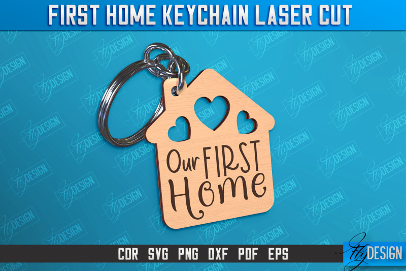 first-home-keychain-laser-cut-bundle-happy-place-housewarming-gift