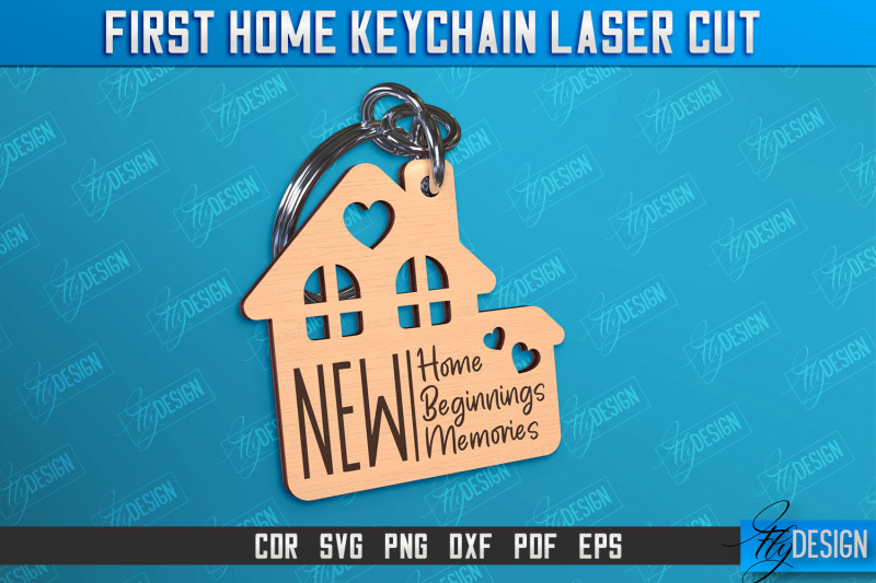 first-home-keychain-laser-cut-bundle-happy-place-housewarming-gift