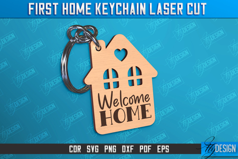 first-home-keychain-laser-cut-bundle-happy-place-housewarming-gift