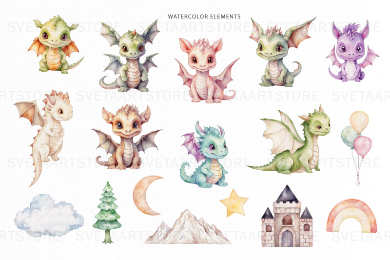 watercolor-baby-dragons-clipart