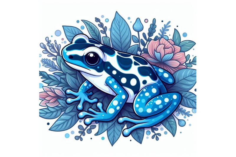 4-poison-dart-frog-blue-crawling-pose