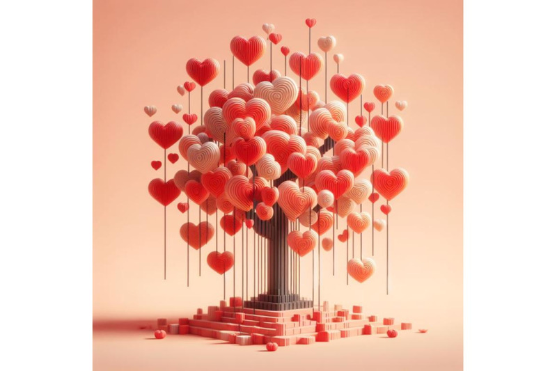 4-love-tree-with-hearts-for-your-design