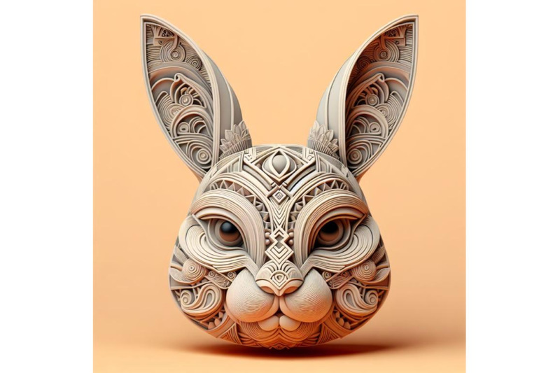 4-animal-tribal-face-bunny