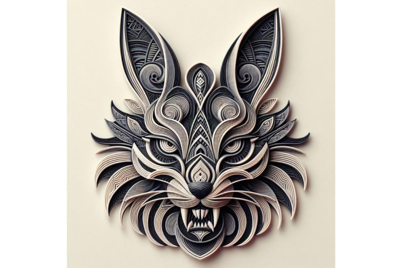 4-animal-tribal-face-bunny