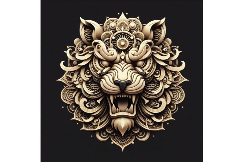 4-animal-tribal-face-lion