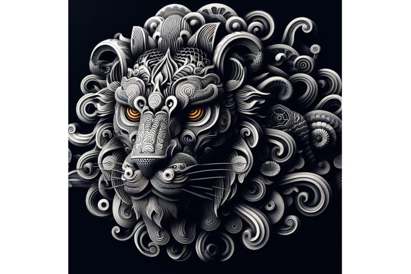 4-animal-tribal-face-lion