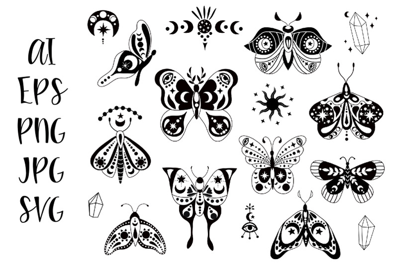 mystical-butterflies-collection-svg-illustrations